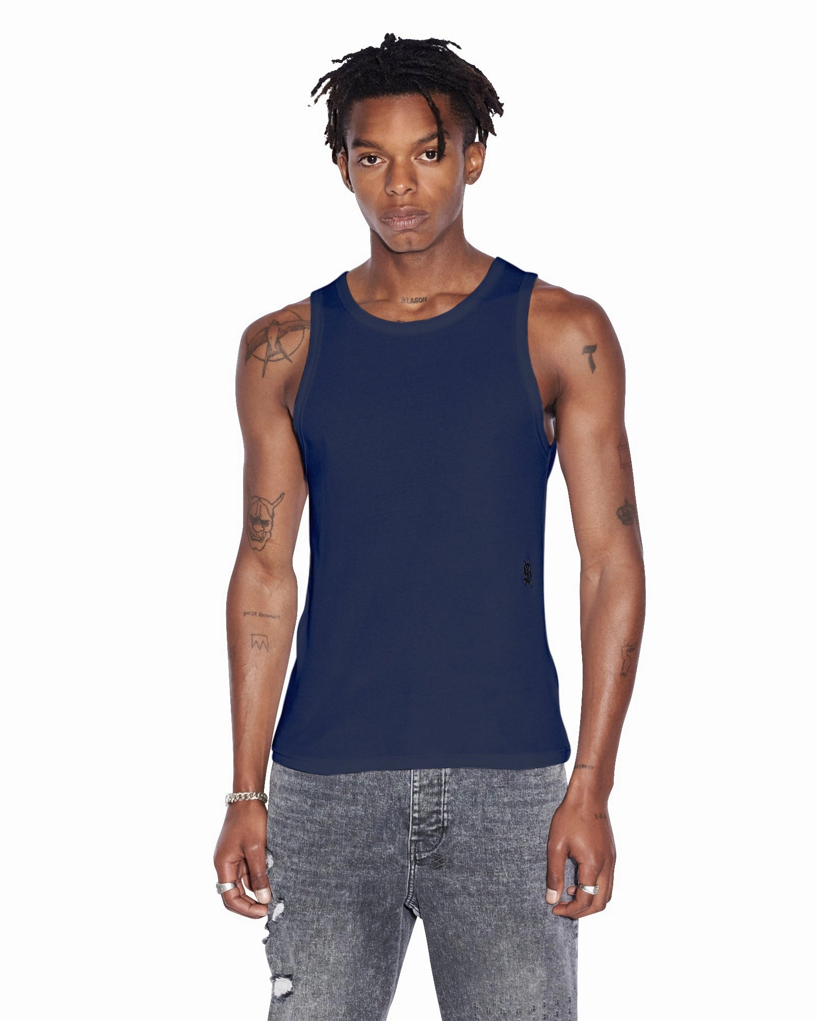 Comfort Stretch Wear DEBUT SINGLET NAVY
