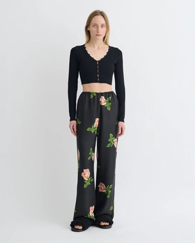 Dovie - Cropped Cardigan - Black Home Comforted Weekend Classic