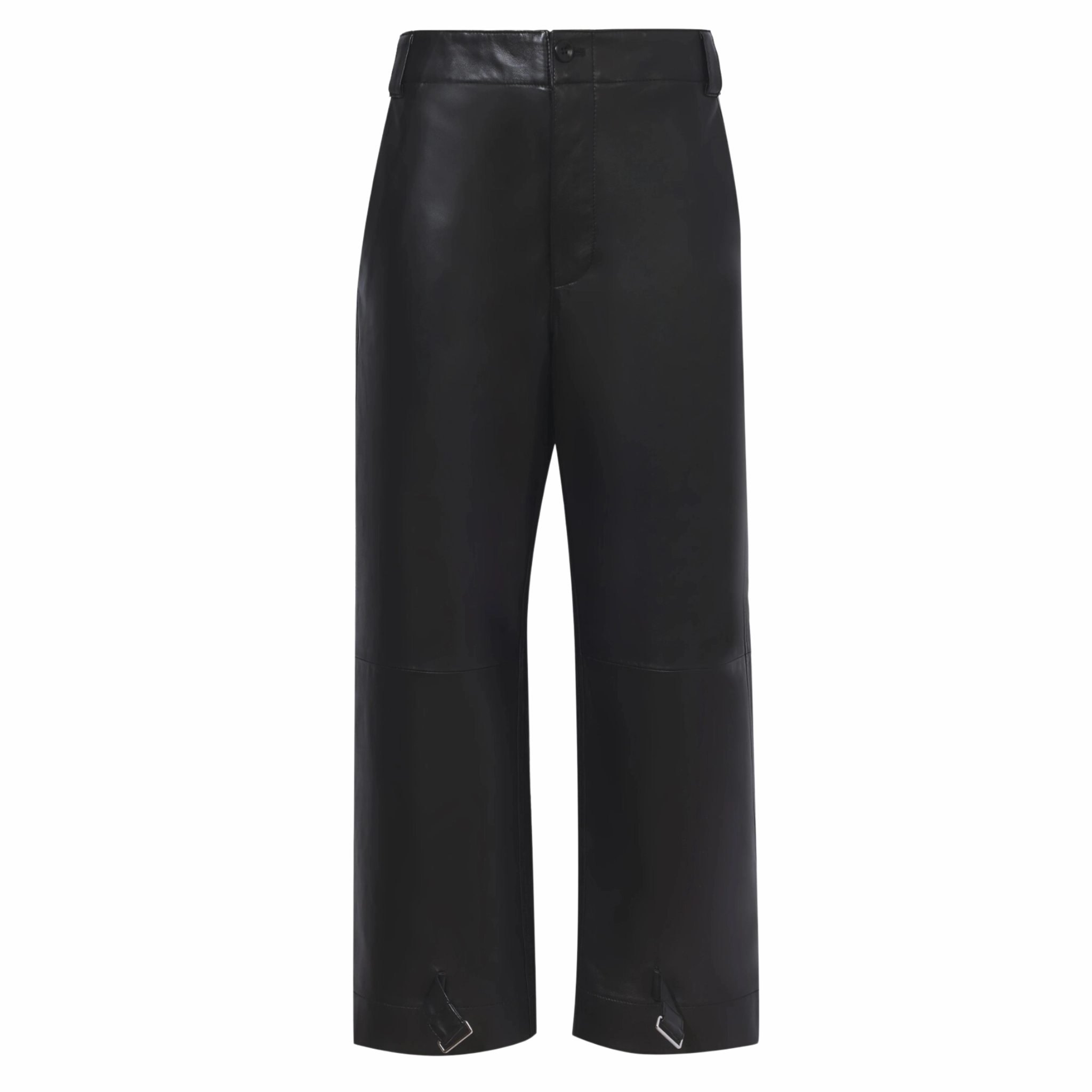 Lightweight Leather Tapered Pants Comfortable Movement