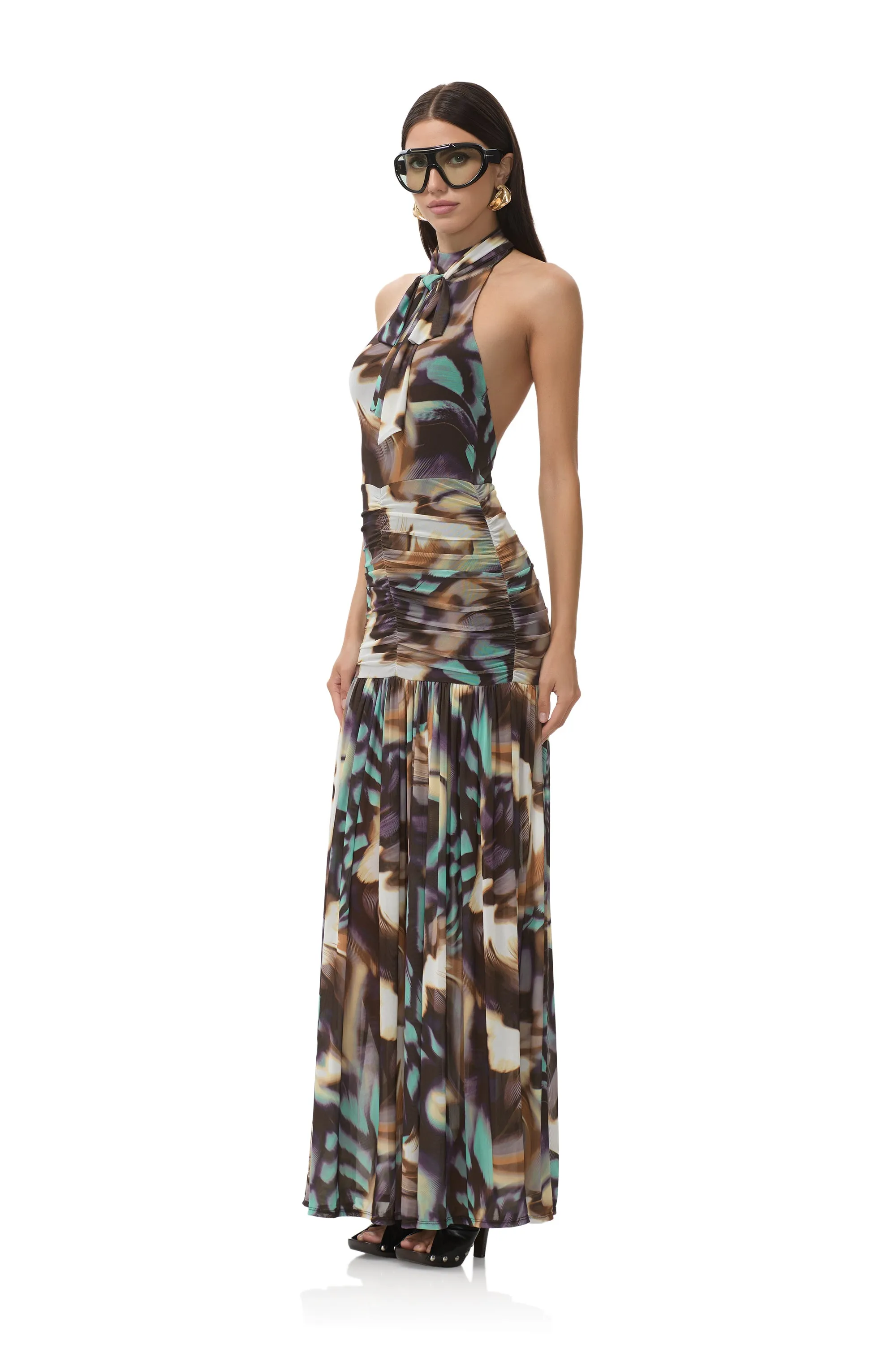 Cromwell Dress - Feather Swirl Clean Chic