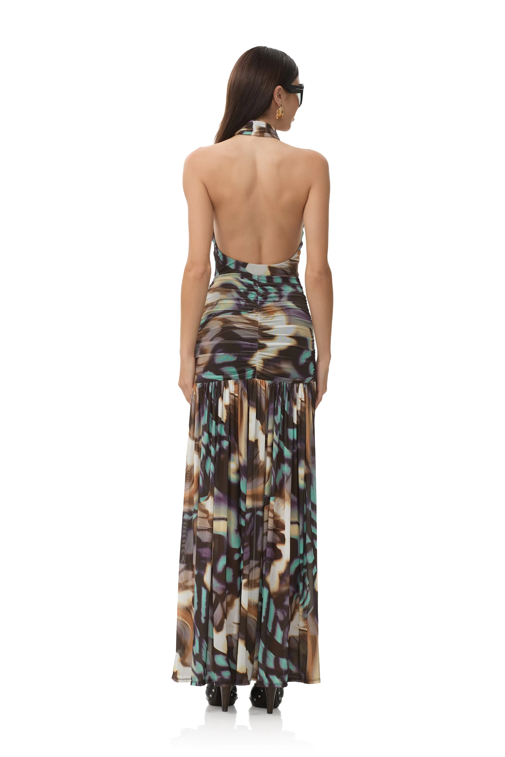 Bold Structure Cromwell Dress - Feather Swirl