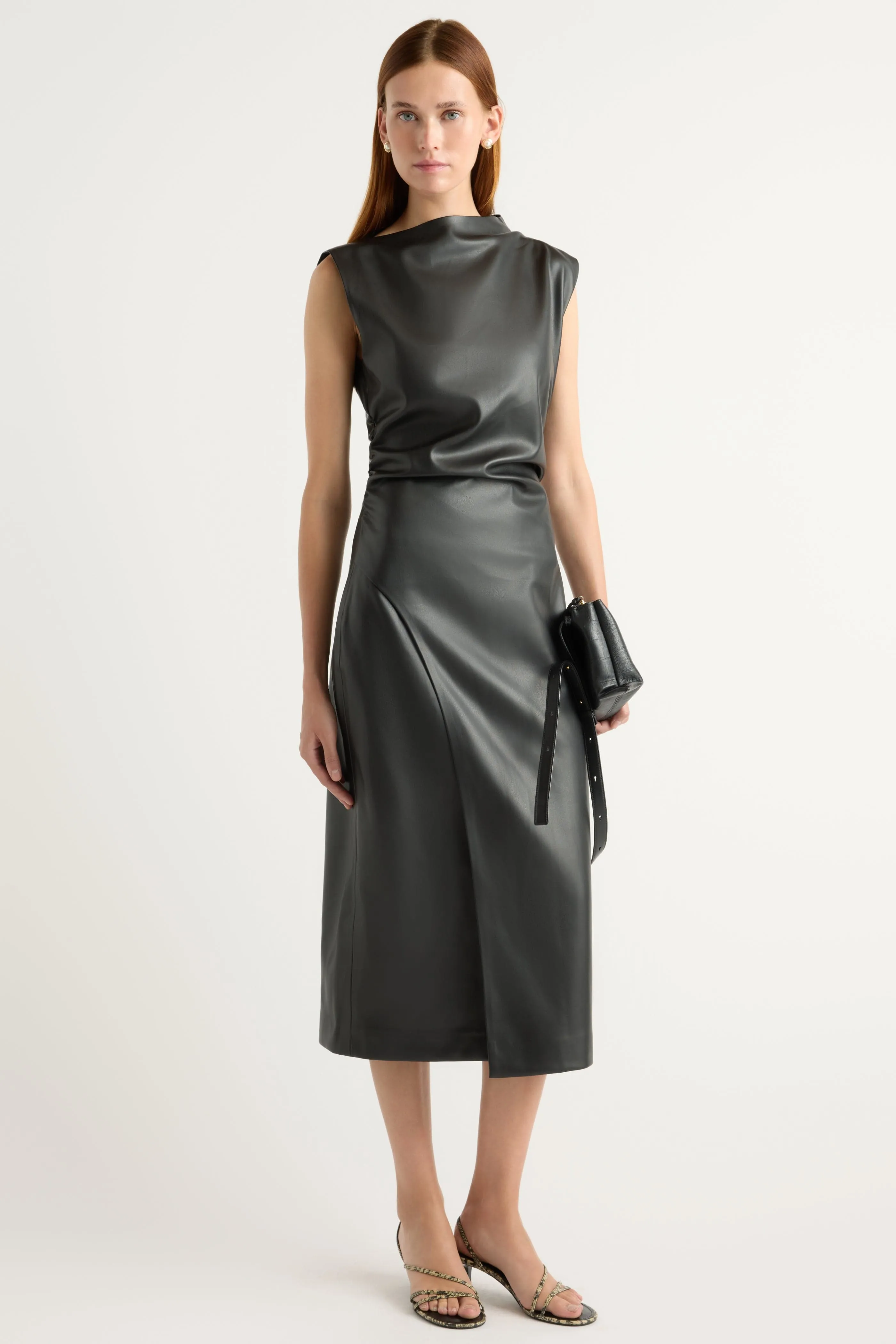 Layered Design Channing Vegan Leather Dress