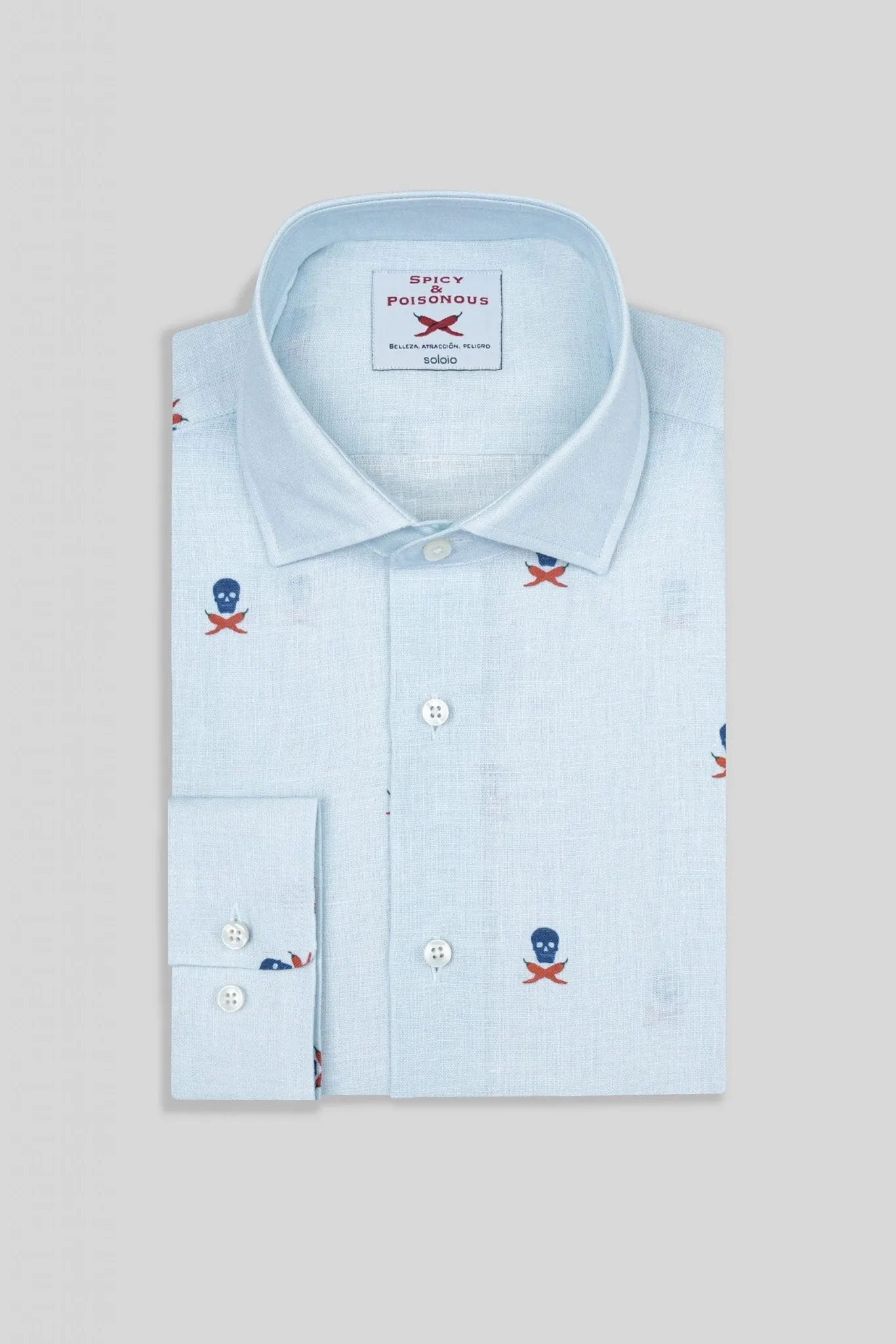 linen shirt separated skulls icement