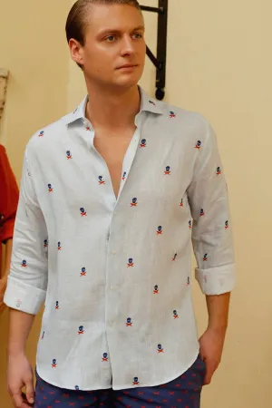 linen shirt separated skulls icement