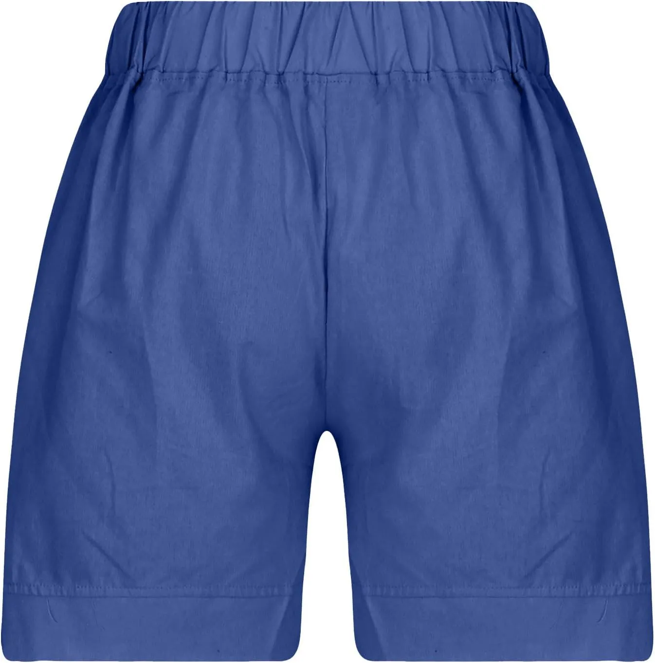 Linen Shorts for Women Trendy Cotton Shorts Solid Bermuda Shorts Casual Elastic Waist Shorts, Sales Today Clearance
