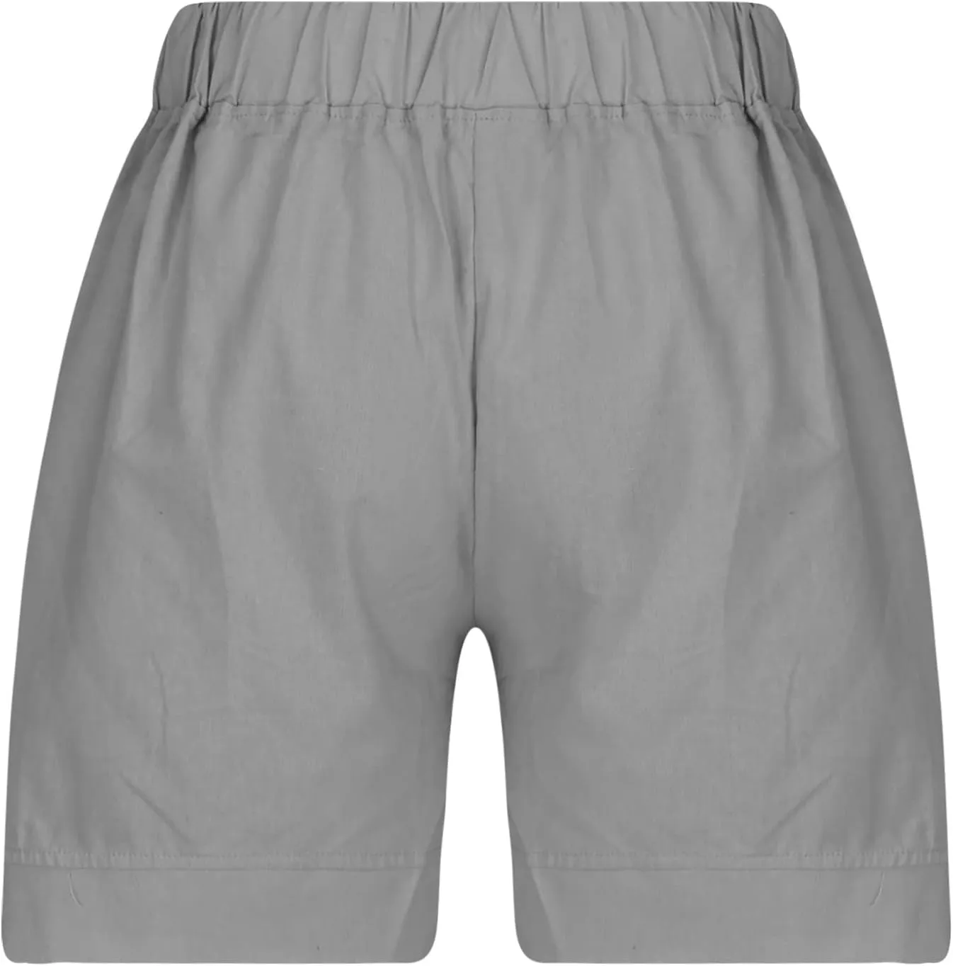 Linen Shorts for Women Trendy Cotton Shorts Solid Bermuda Shorts Casual Elastic Waist Shorts, Sales Today Clearance
