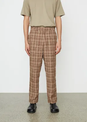 Linen Silk Check Slacks