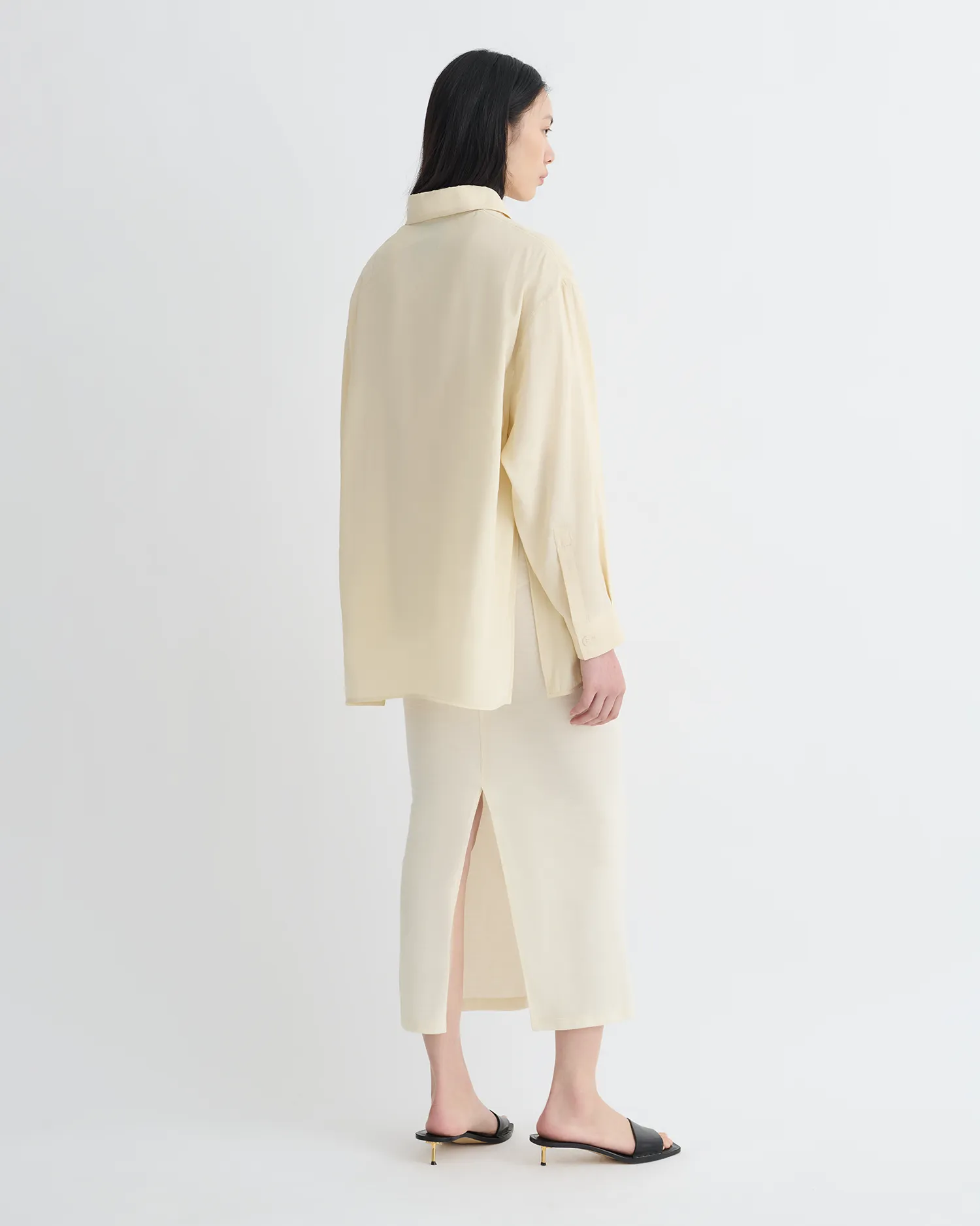 Linka - Glass Poplin Shirt - Oat homecoming