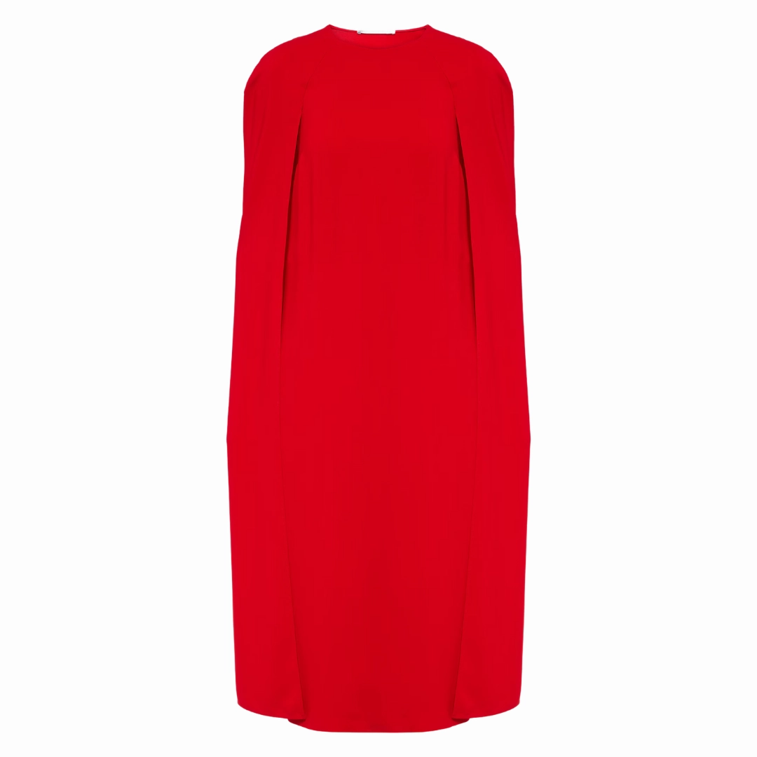 Lipstick Cape Dress Party Floral Neutral-Shade