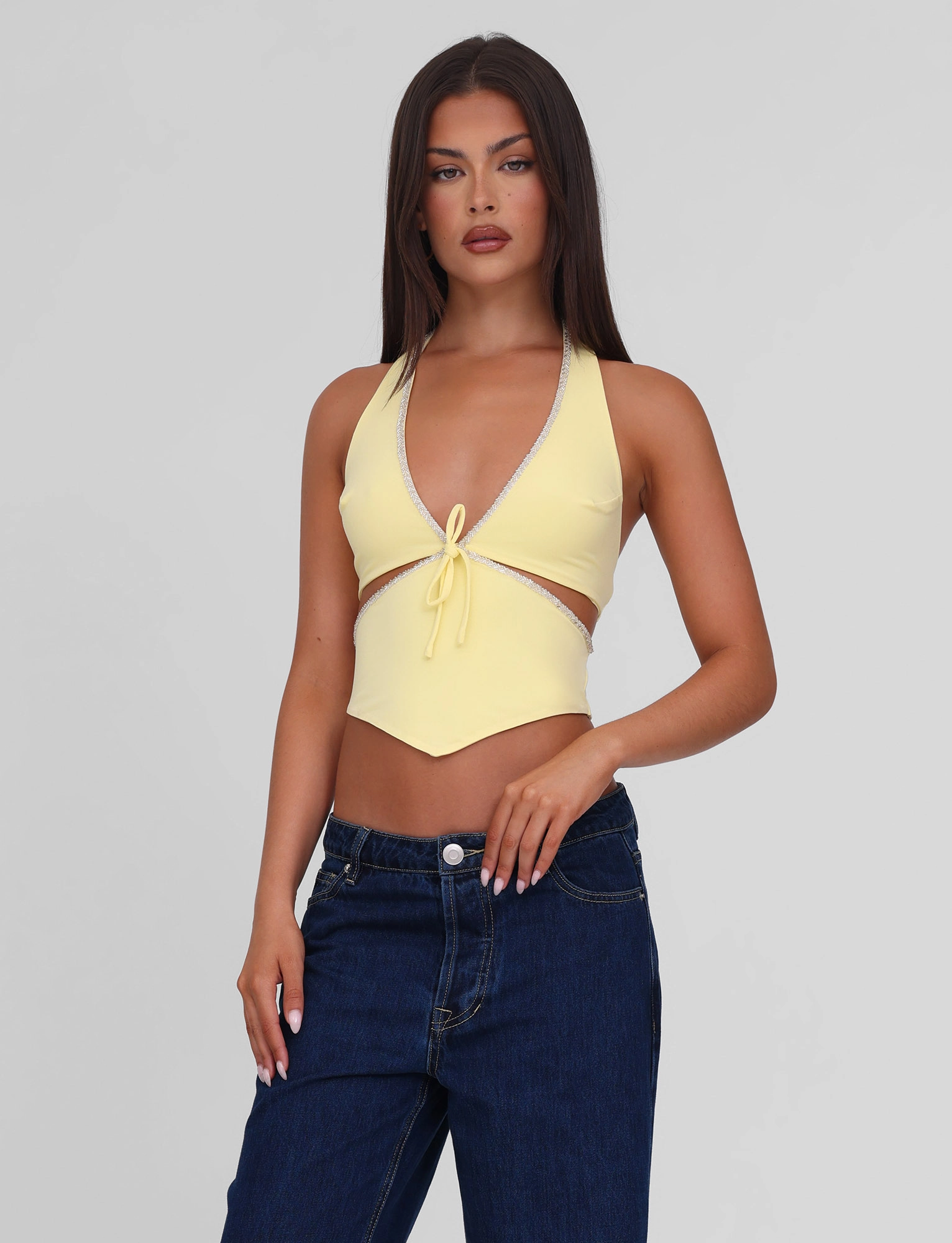 AthleisureReady MultipanelLayout LIZZIE TOP - LEMON