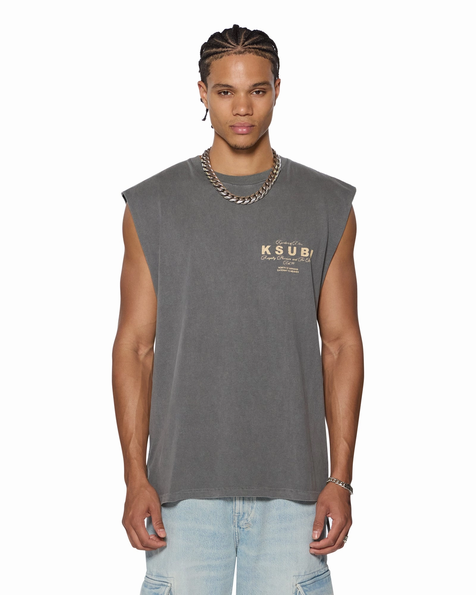 LOCK CUT OFF TEE CHARCOAL Timeless Style