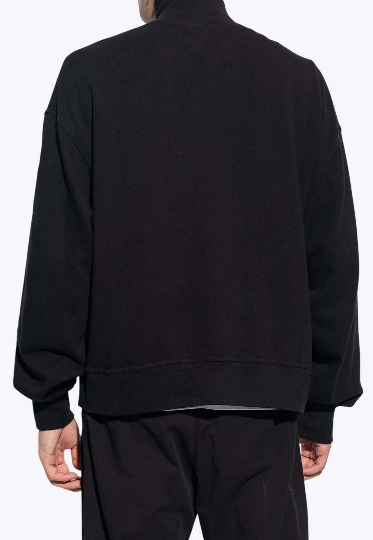 Logo Embroidered Half-Zip Sweatshirt