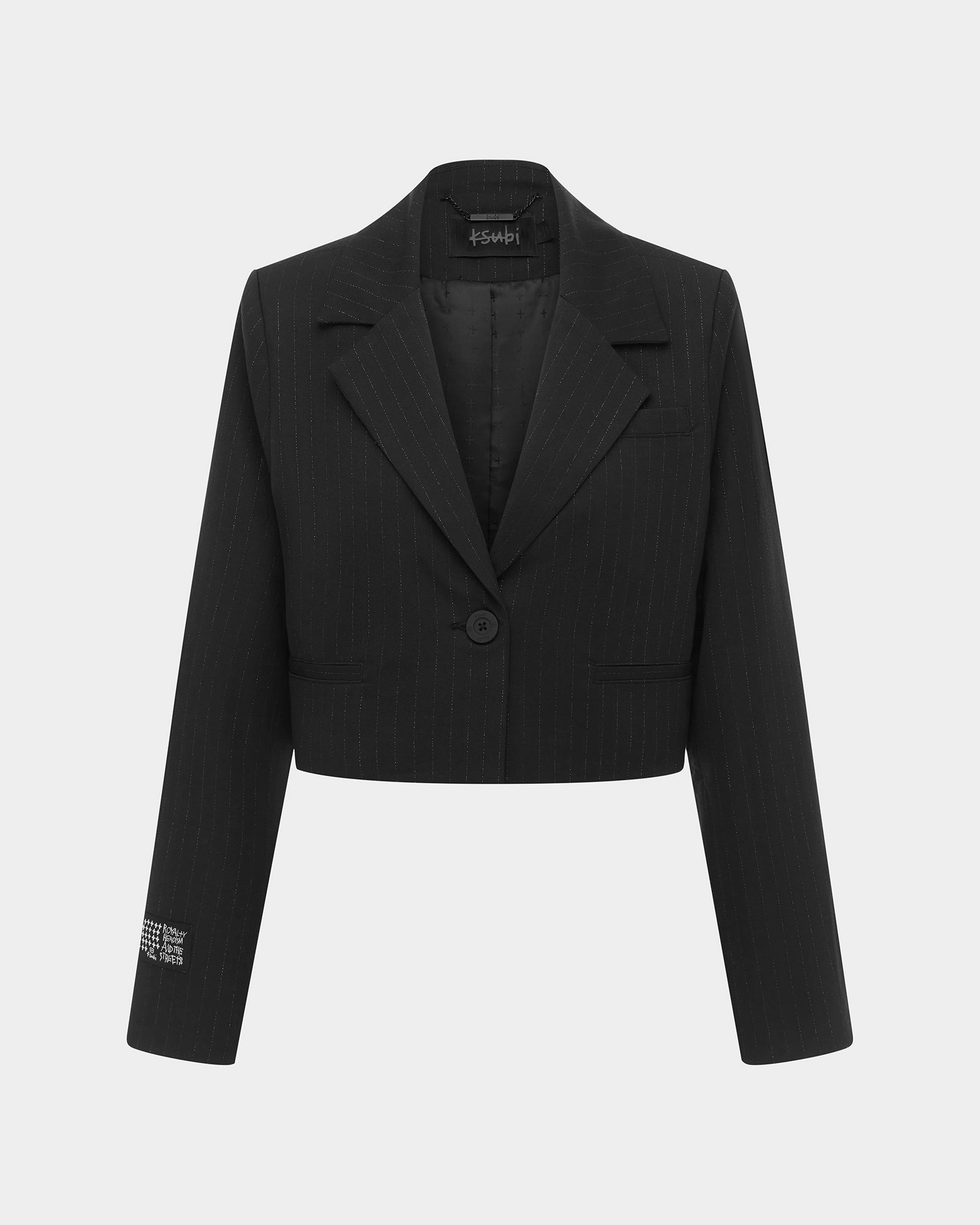 LONDON CROP BLAZER PINSTRIPE Philanthropy
