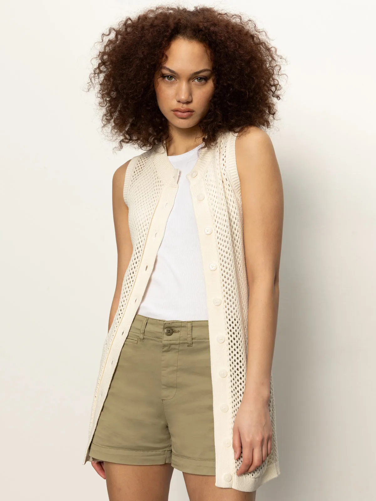 Long Openwork Vest Macrame UV Protection Fabric Cozy Comfort