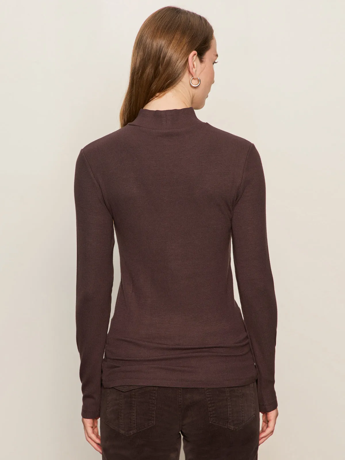 Long Sleeve Mock Essential Top Semi Sweet Quick Fit Performance