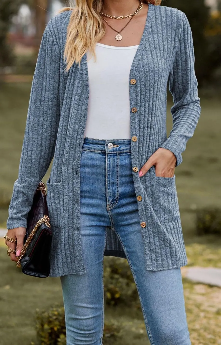 Long Sleeve Open Front Coat with Pockets Lightweight Soft Knit Cardigan for Women Chunky Cable Knit Cardigans