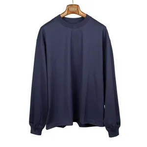 Long sleeve tee in ink navy suvin and supima cotton