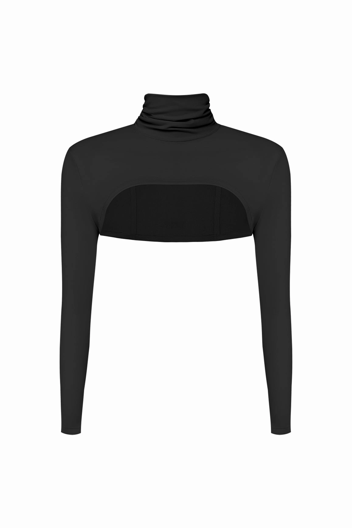 Long Sleeve High Neck Layering Top Sport Hoodie Button Down Collar