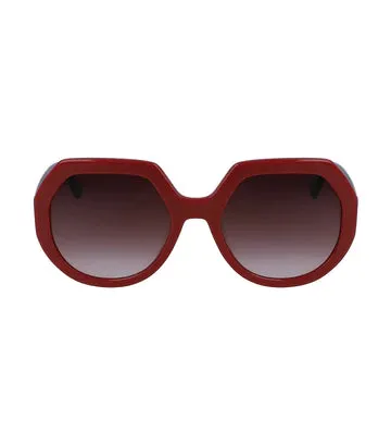 Longchamp LO655S Round Sunglasses - Brick Red