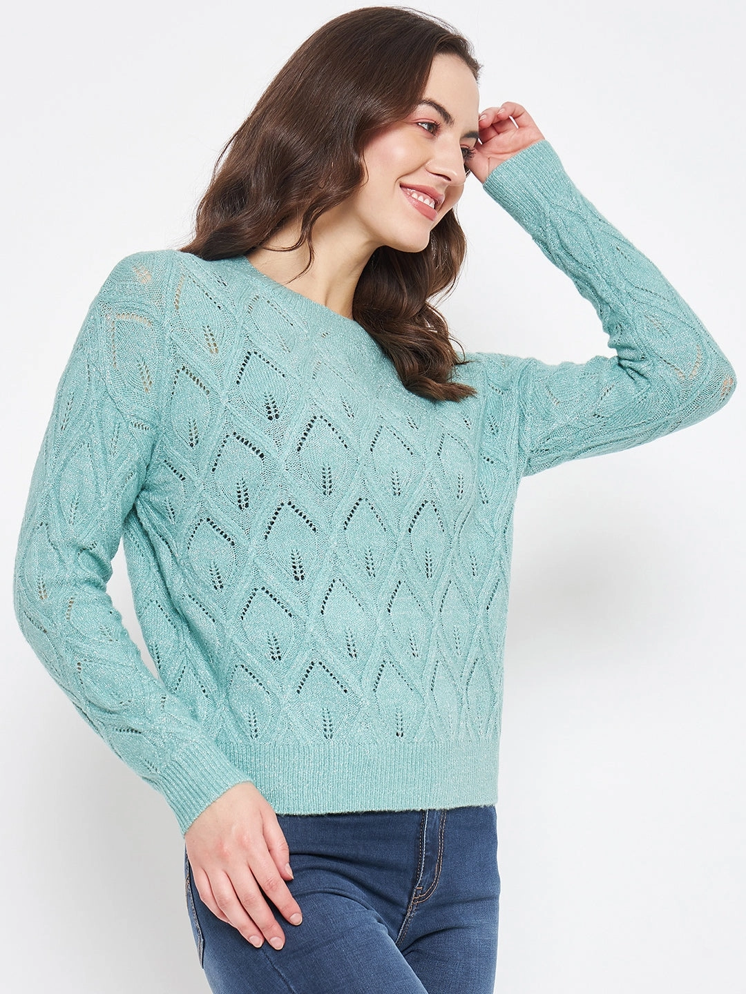 Classic Knit Madame Sea Green Sweater