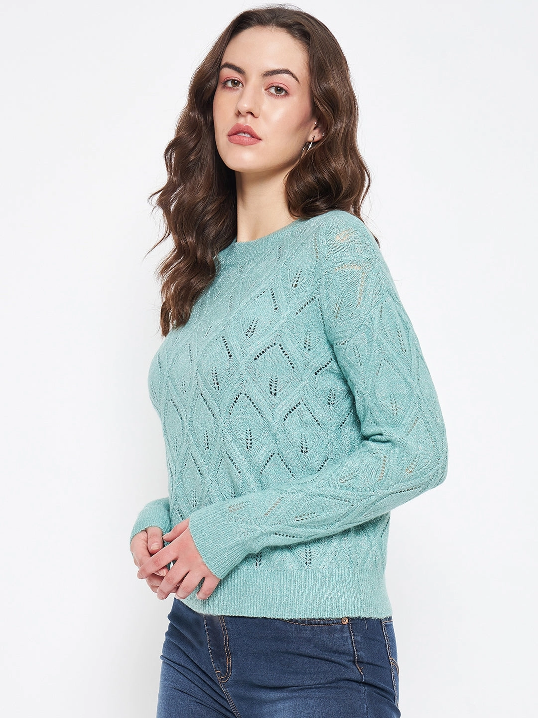 Layered Style Madame Sea Green Sweater