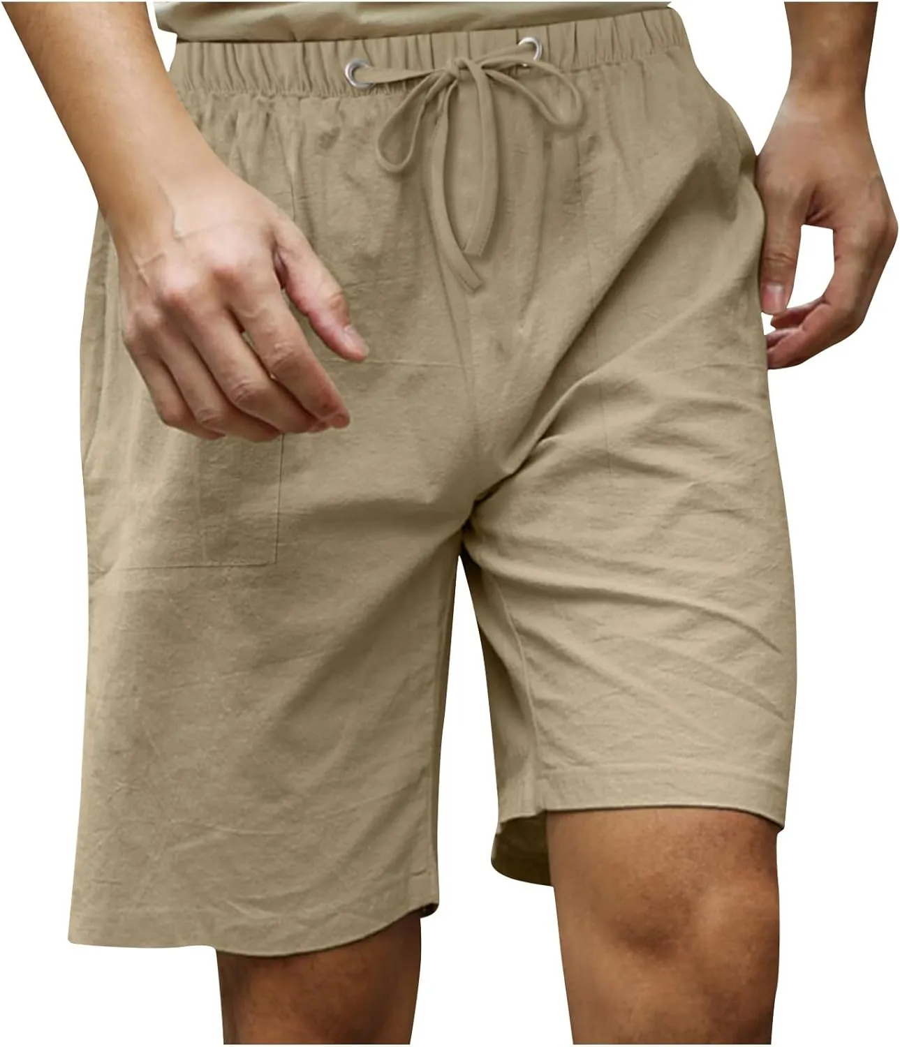 Loose Fit for Mens Summer Fall Linen Track Gym Beach Running Hawaiian Tropical Straight Leg Plain Shorts Mens 2025