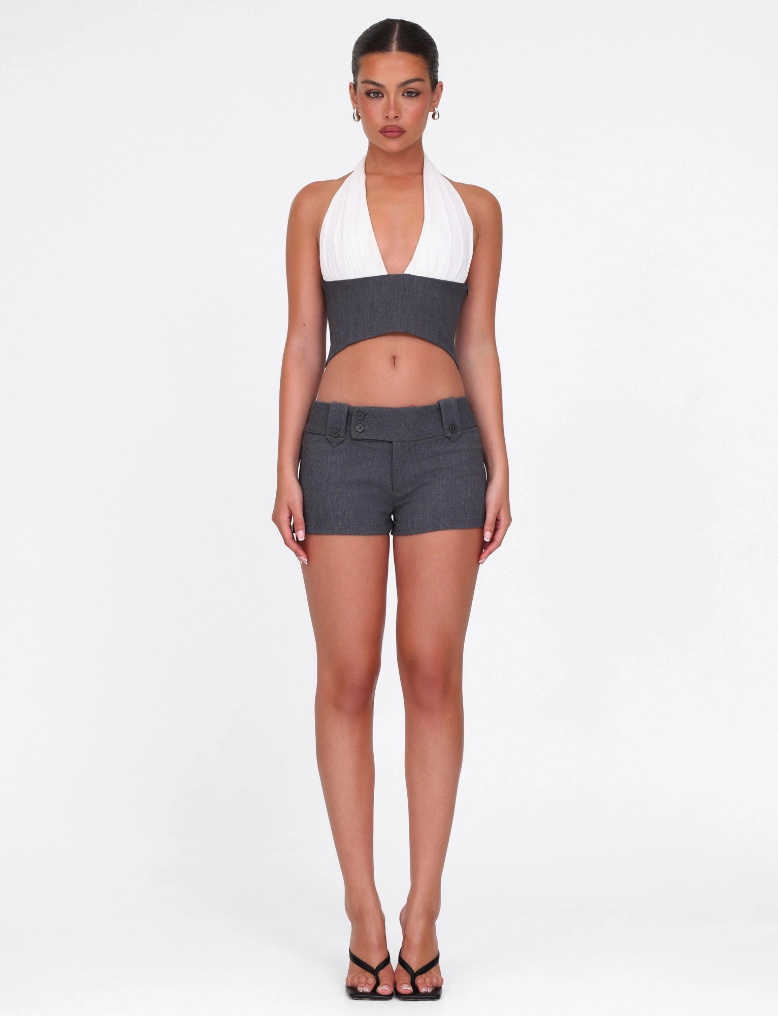 TactileWeave Lightweight Fabric LOTUS TOP - CREAM : GREY