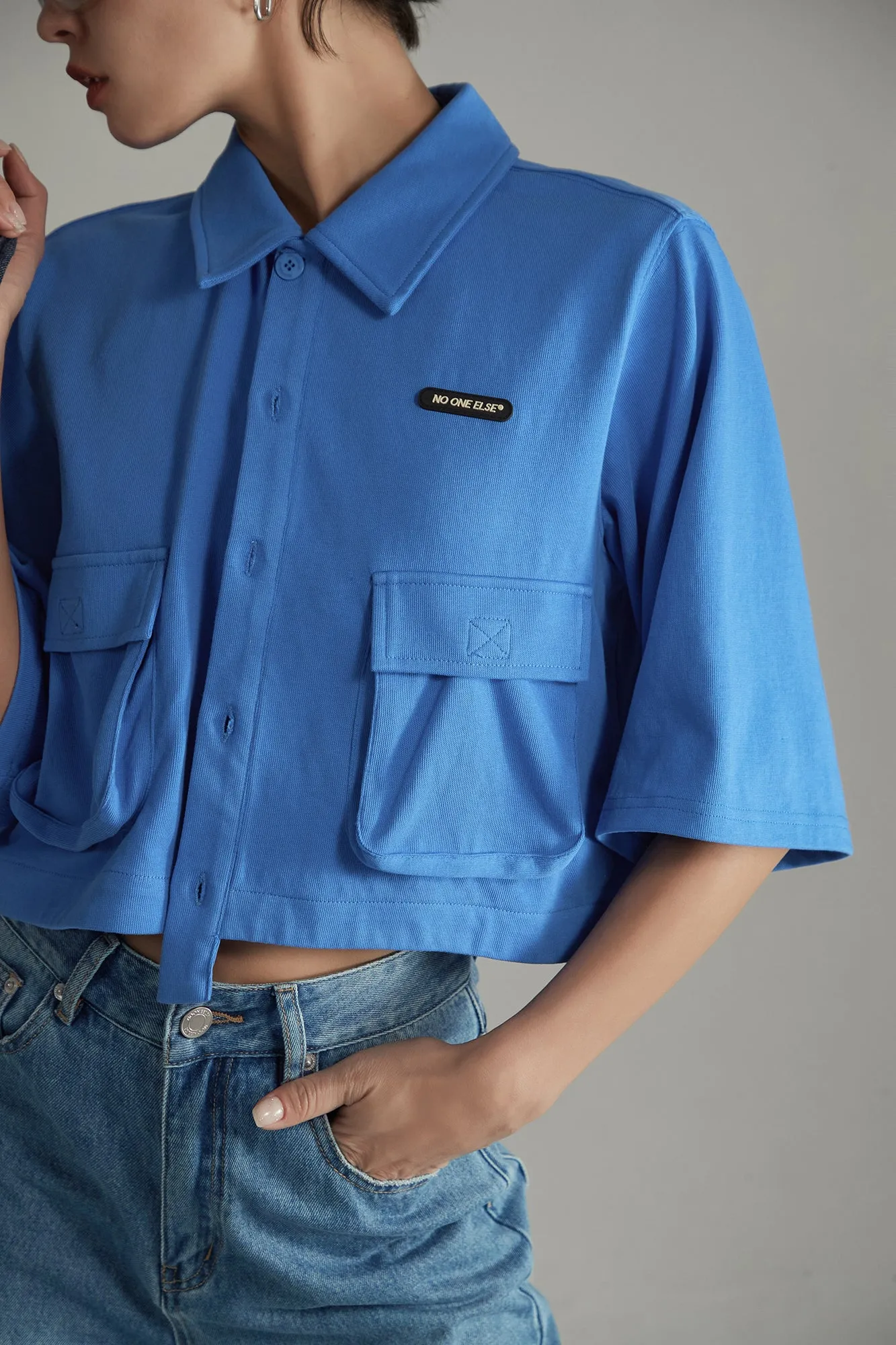 Low Pocket Cropped Shirt