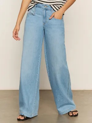 Highland Wide Leg Standard Rise Jeans Sail Away Performance Layer WrinkleResistantMaterial