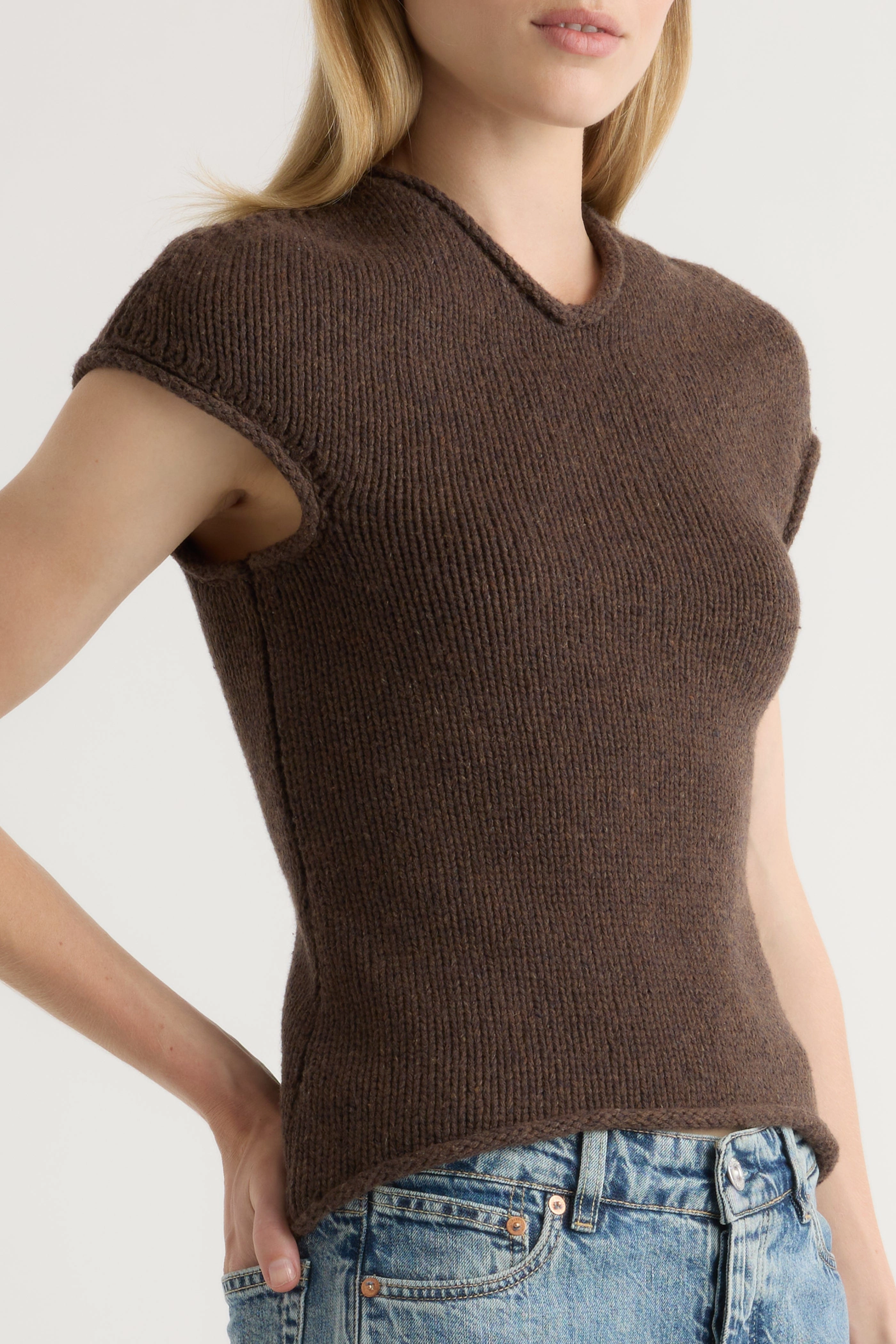 Simoul V-Neck Sweater Top Sustainable Production Certified AllDaySoftness
