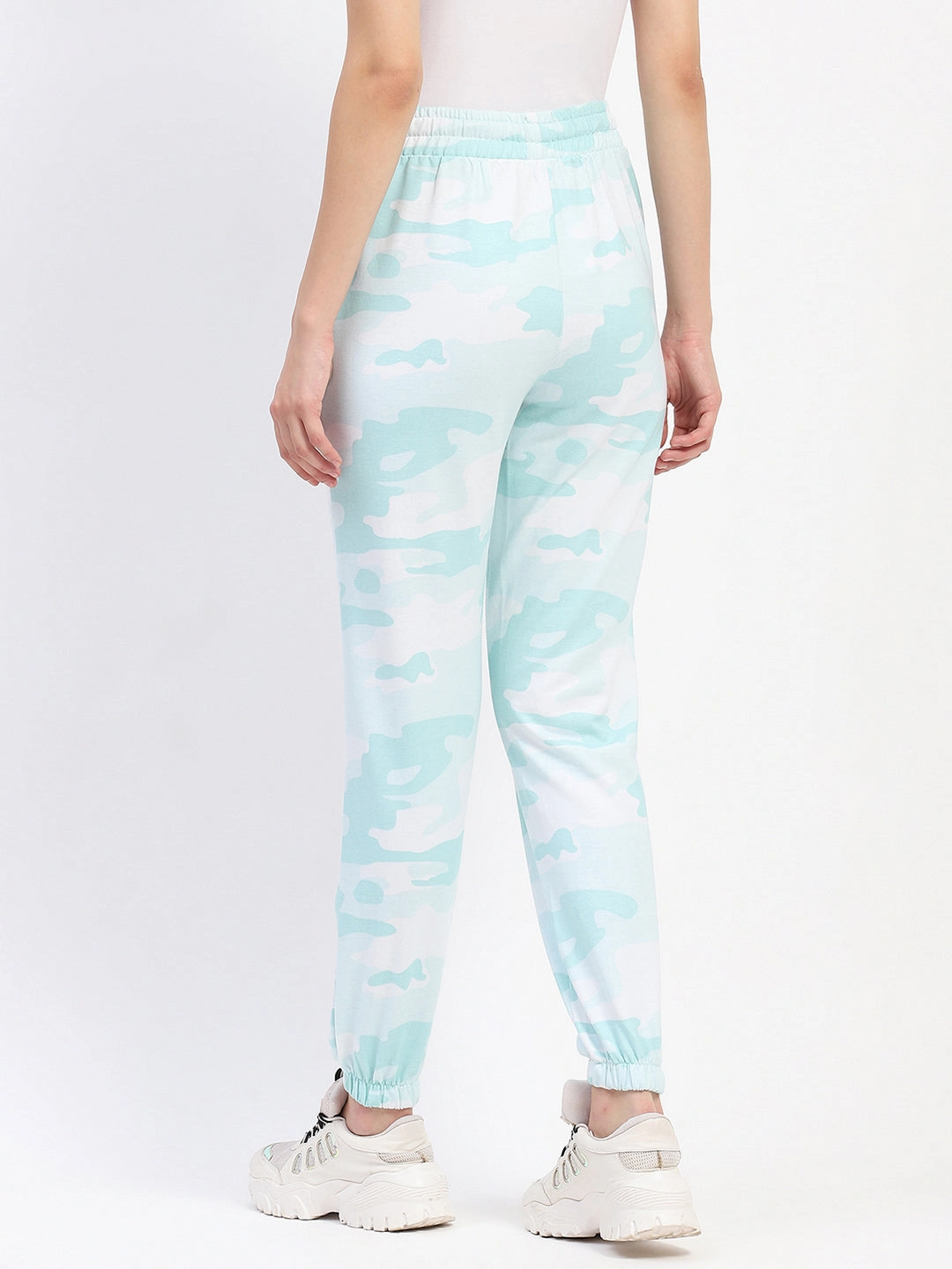 Quick Flex mSECRET Mint Camouflage Cotton Jogger Pants with Drawstring Waist