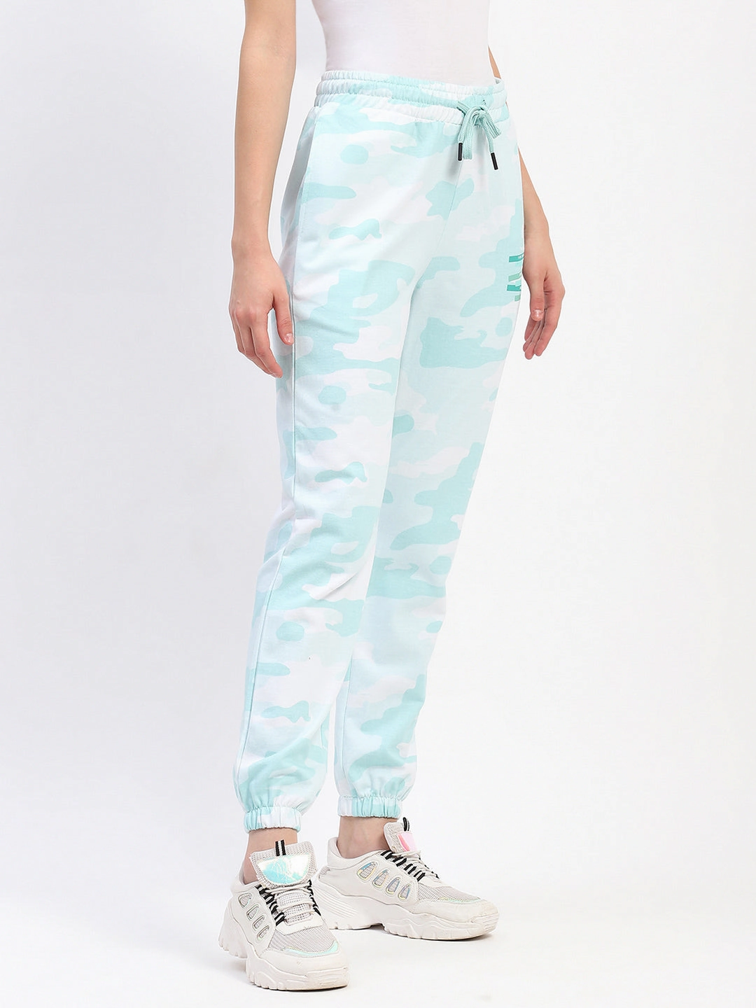 mSECRET Mint Camouflage Cotton Jogger Pants with Drawstring Waist CompressionFitFabric Quick Fit