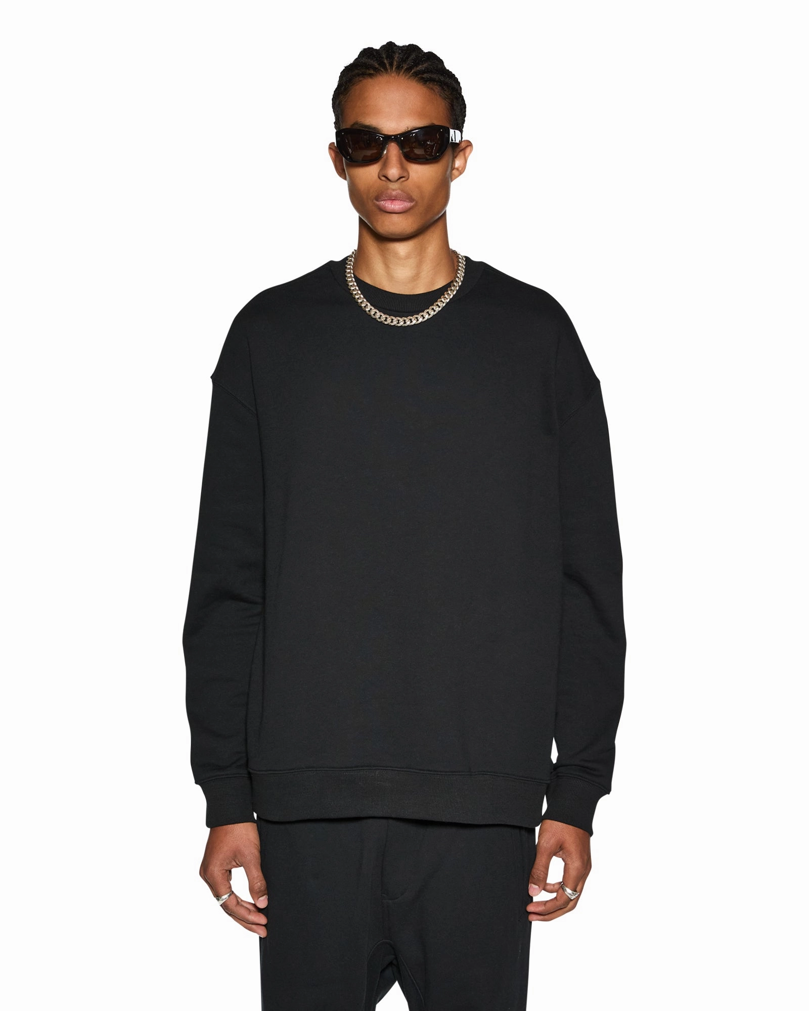 Basic Tank 4 X 4 BIGGIE CREW JET BLACK