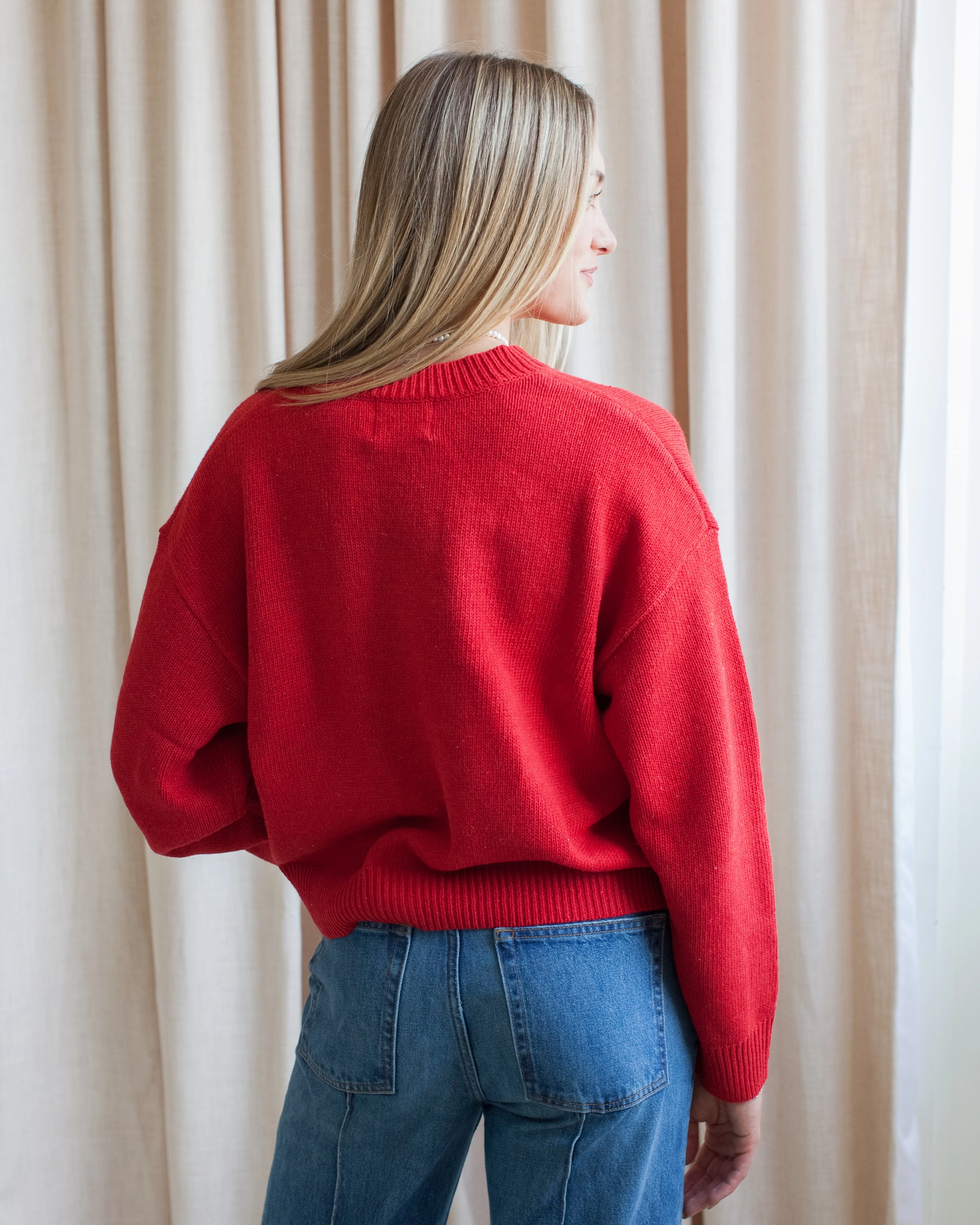Autumn Layer Ophelia Cardigan - Red