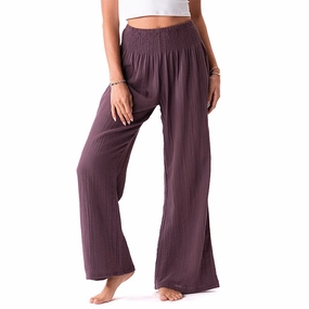 Lunar Sky Wide Leg Pants Wear Resistant Fabric