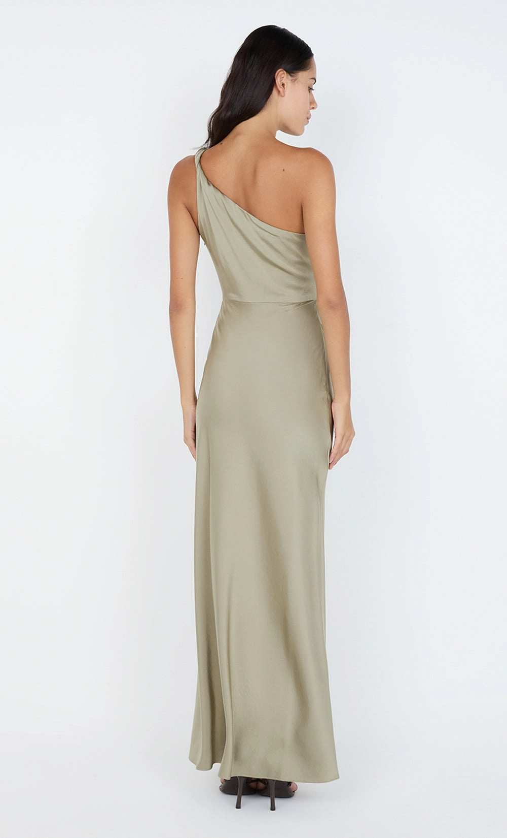 LUNETTA ASYM DRESS - SAGE All-Season Comfort