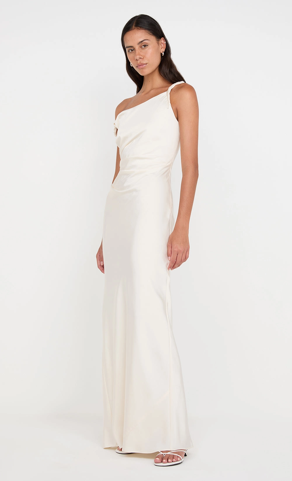 Multipurpose LUNETTA TWIST STRAP DRESS - CREAM