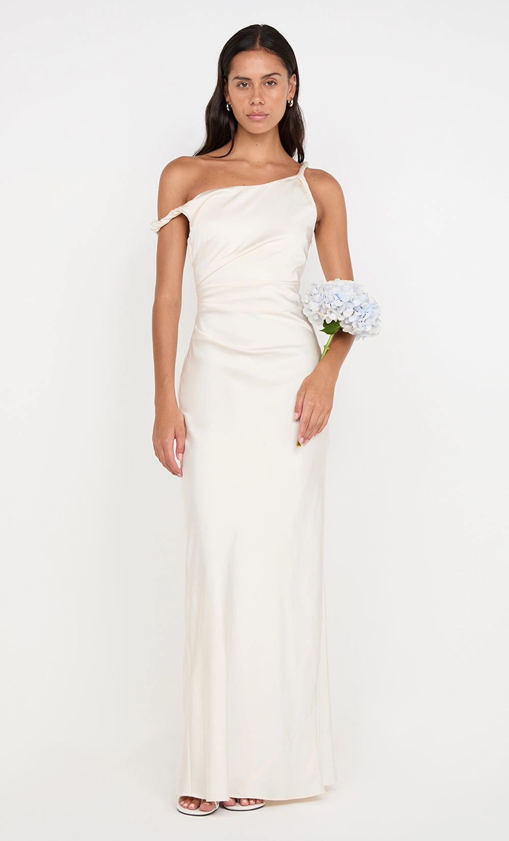 Airy Fabric LUNETTA TWIST STRAP DRESS - CREAM