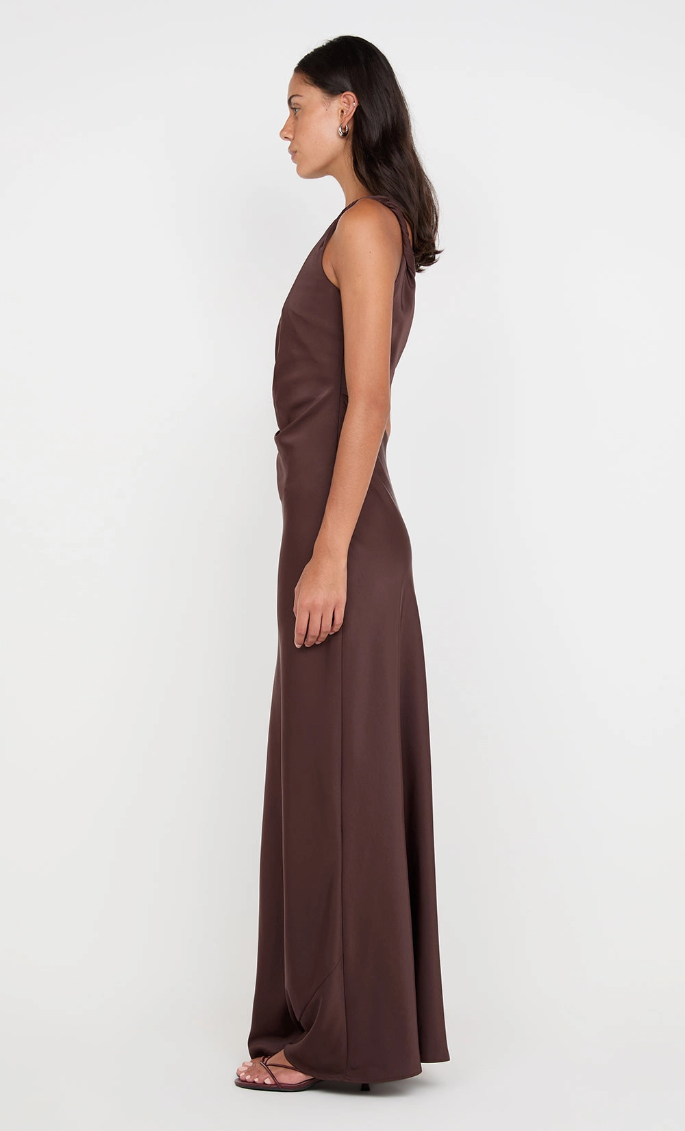 LUNETTA TWIST STRAP DRESS - DARK CHOCOLATE Urban Style