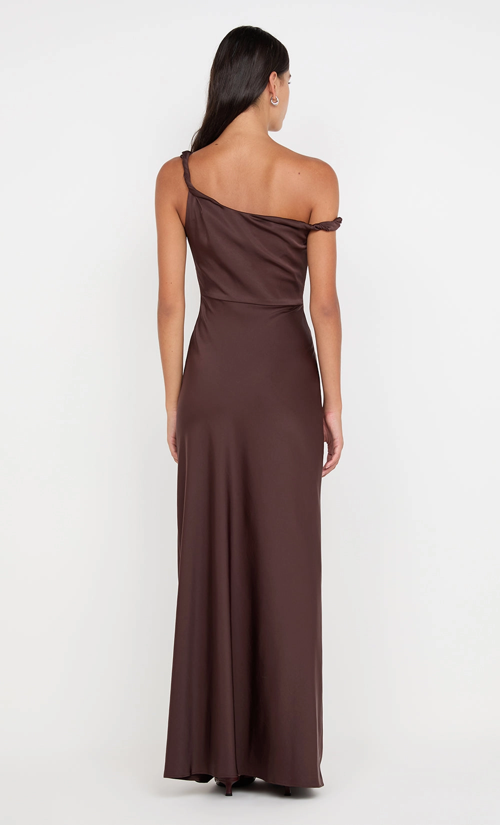 Cozy Tones Love Energy LUNETTA TWIST STRAP DRESS - DARK CHOCOLATE
