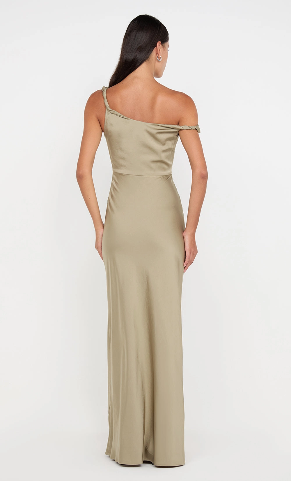Smooth Surface Bride Side LUNETTA TWIST STRAP DRESS - SAGE