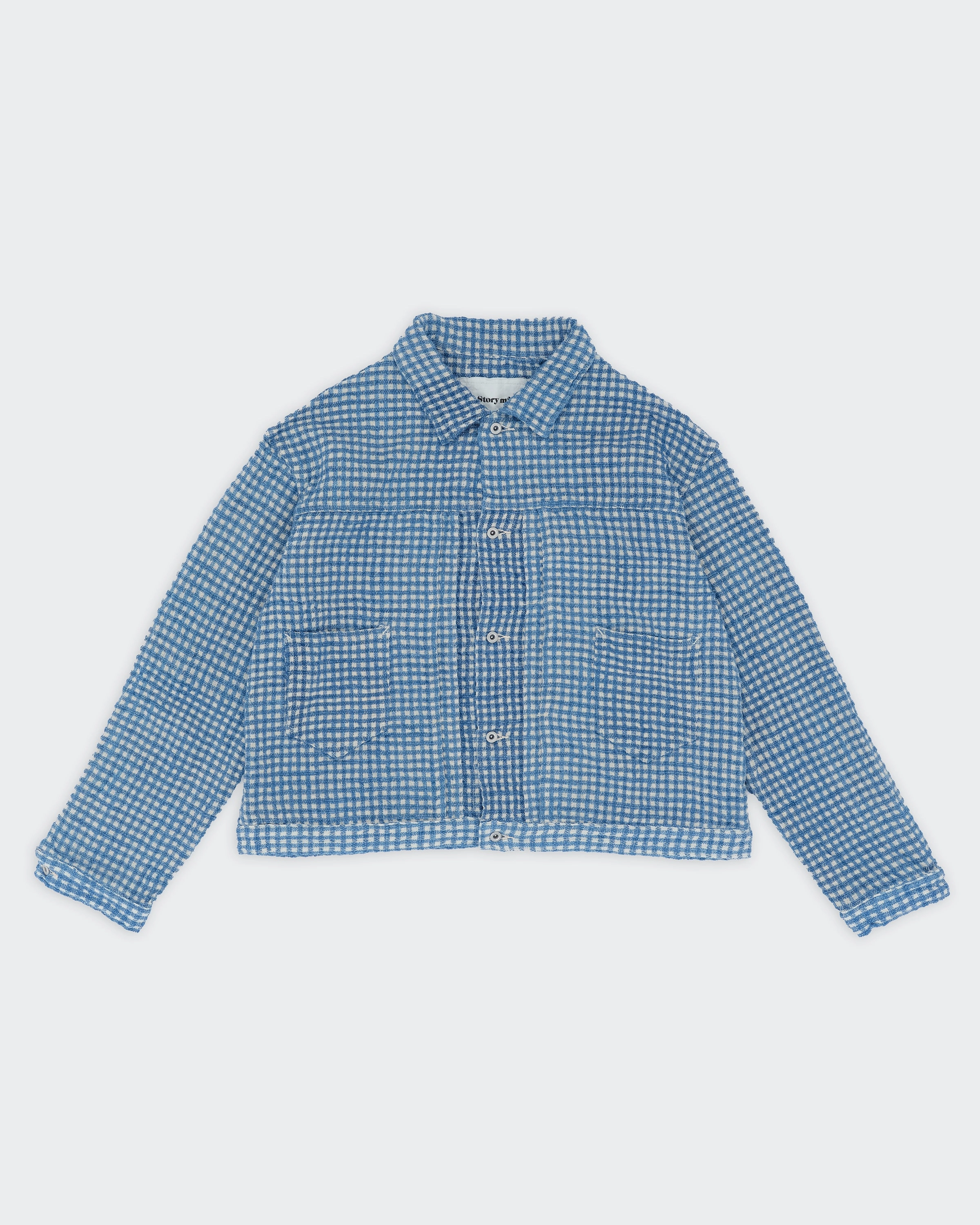 Abrasion Resistance Easy Match Sundae Jacket - Indigo Wobbly Waffle