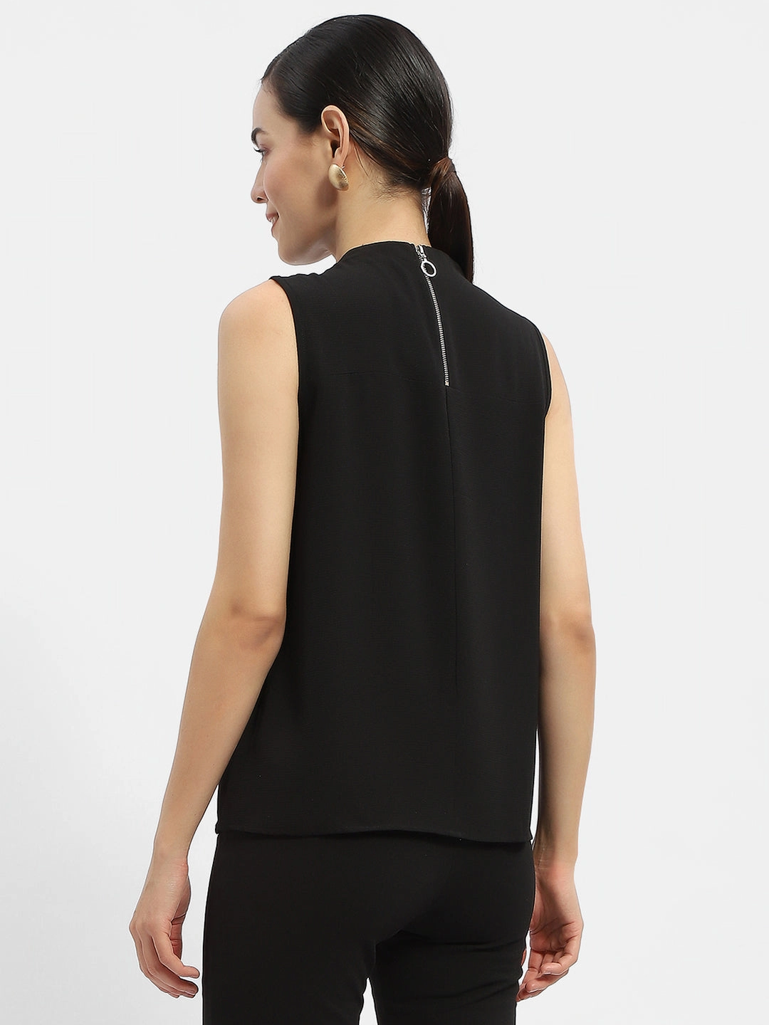 Madame Applique Adorned Black Shimmer Top FlexibleCuff