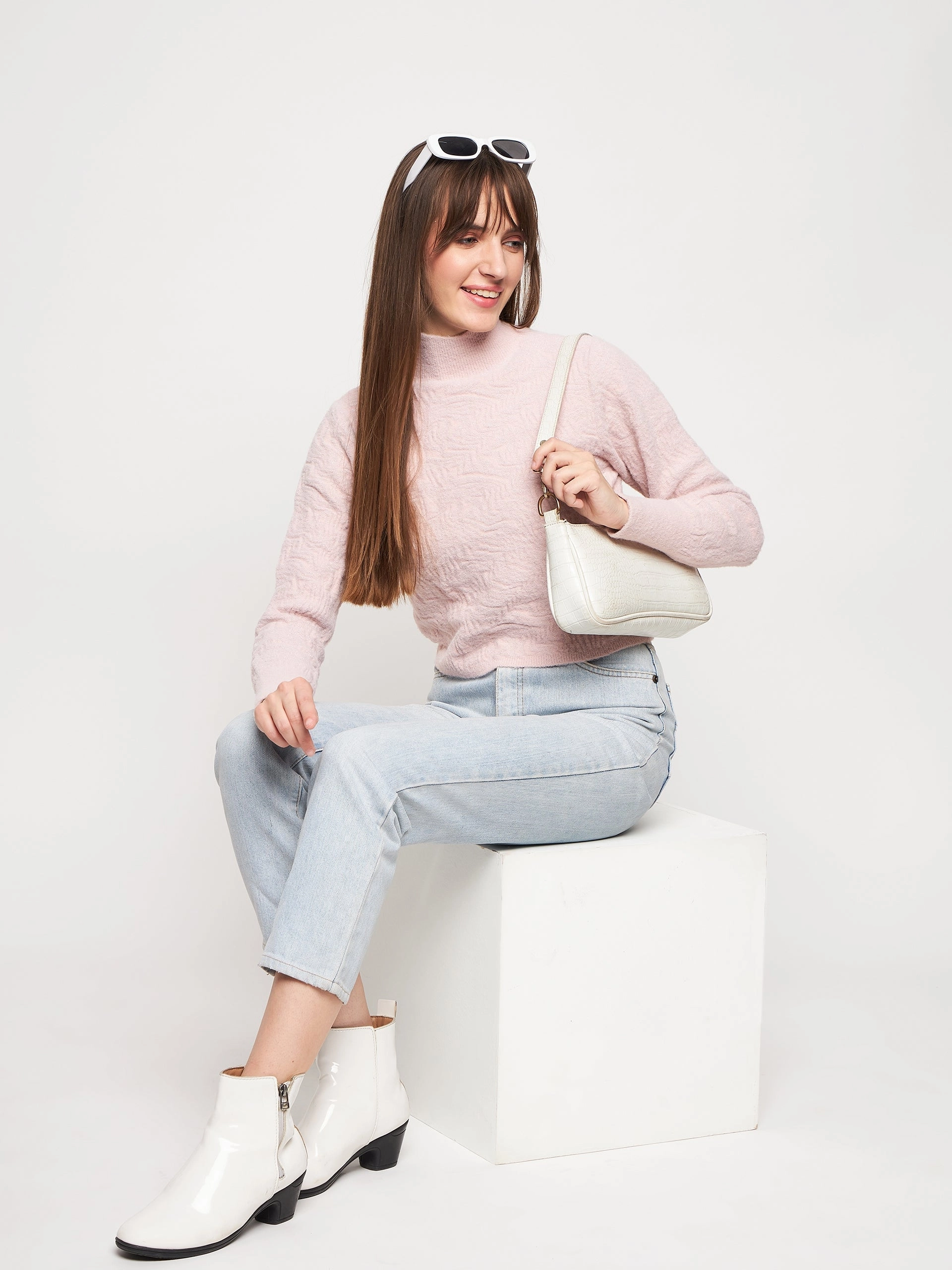 Madame Baby Pink Sweater Comfy Trend