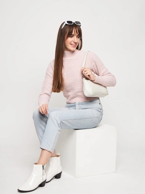 Madame Baby Pink Sweater Comfy Trend