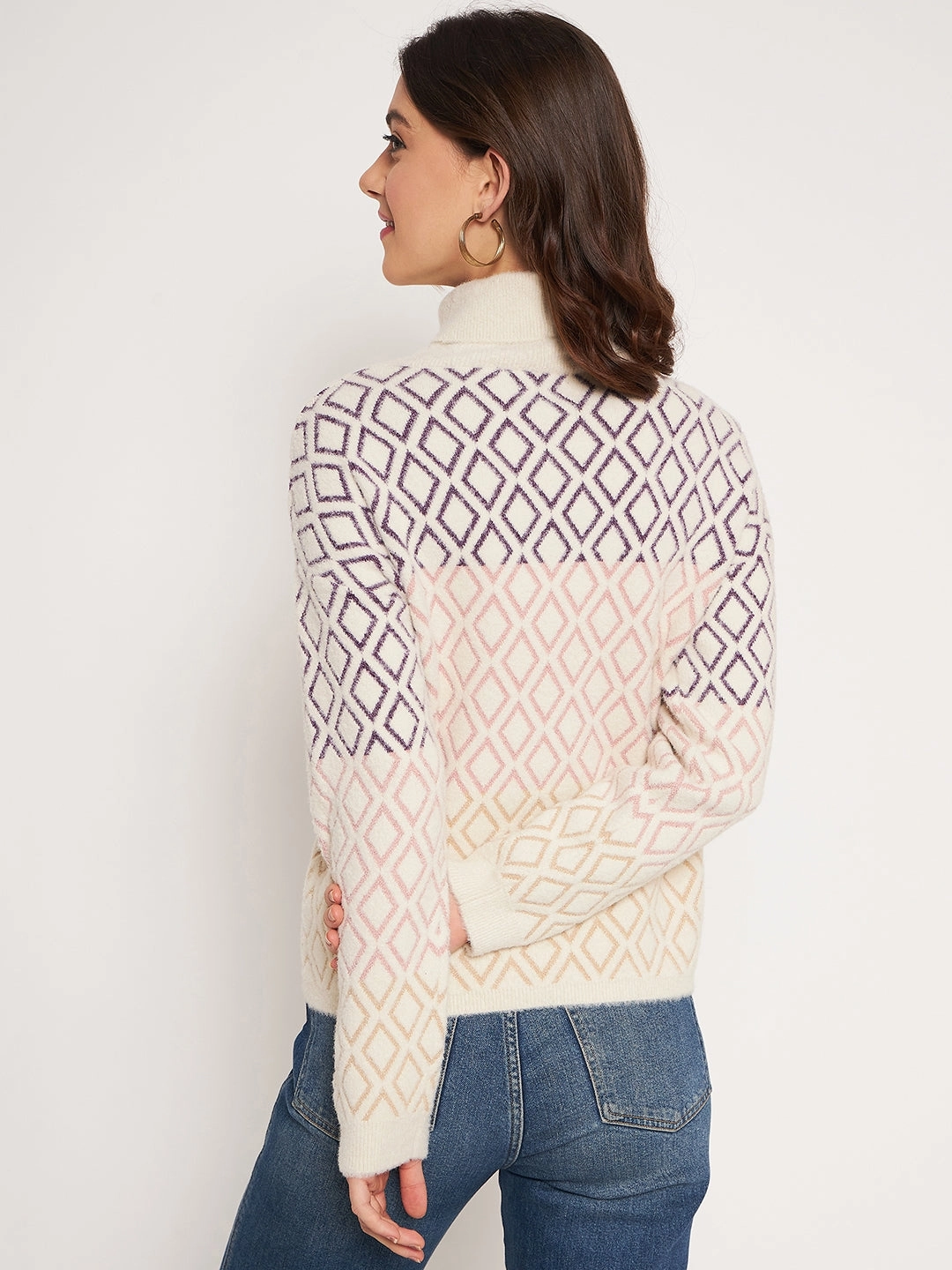 Madame Beige High Neck Sweater Warm Core