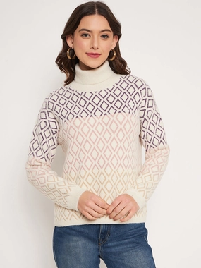 Madame Beige High Neck Sweater Fashion staples