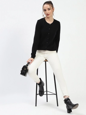 ShockAbsorbing Madame Black Button-Up Cardigan