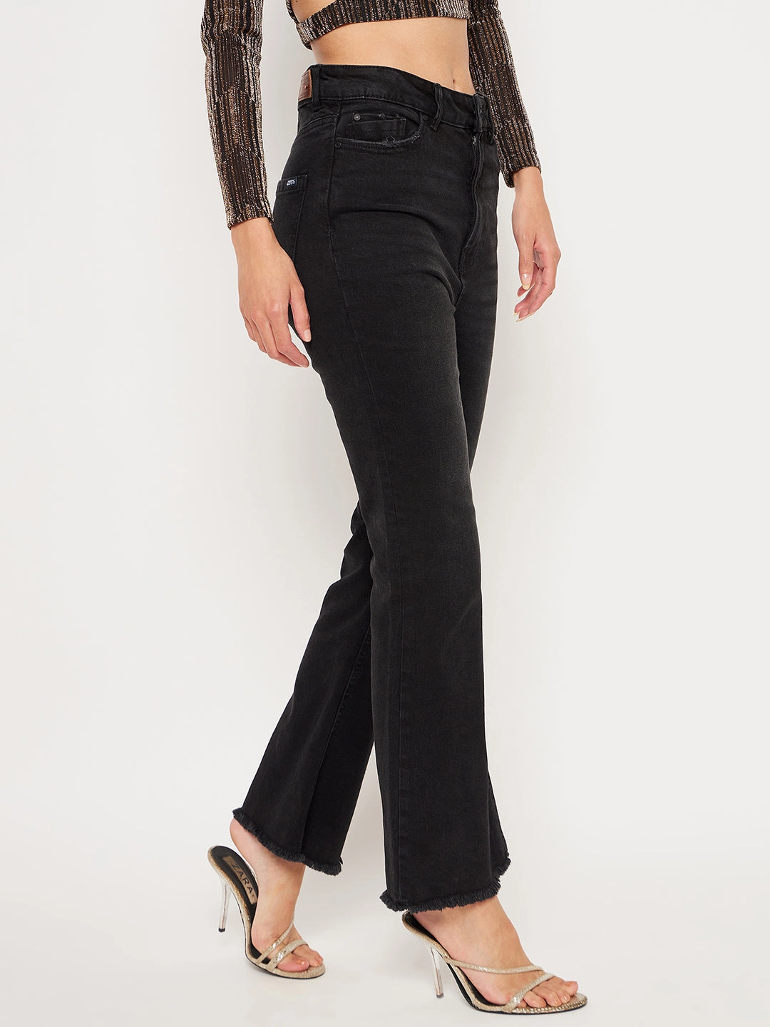 All Day Comfort Design Blended Style Madame Black Denim