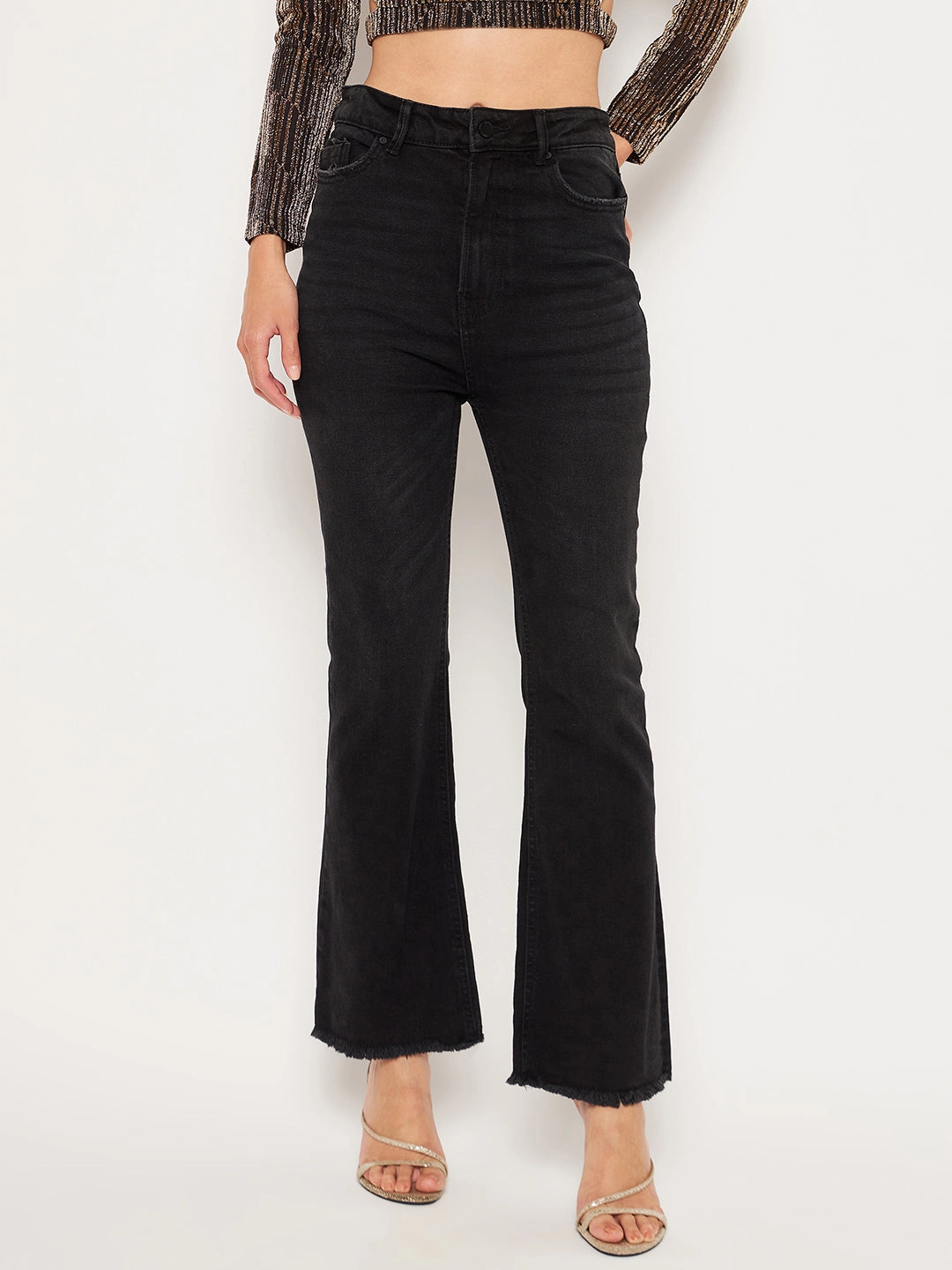 Friction Free Inner Lining Fit Ready Madame Black Denim